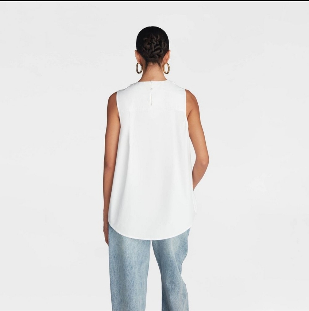 Twist Halter White Women's Top - Picture 2 of 9